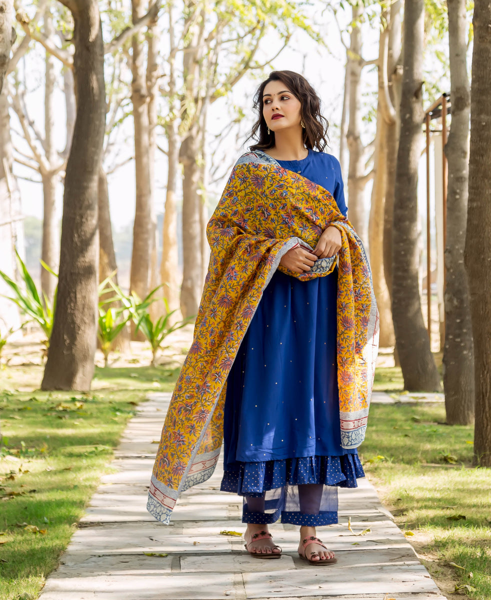 Azure Supima Cotton Kurta Set