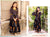 Black and Yellow Block Printed Angrakha Dress
