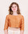 Ochre and White Chanderi Silk Blouse