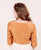 Ochre and White Chanderi Silk Blouse