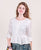 White Frill Chanderi Silk Blouse