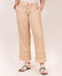 Beige Pants with Ladder Lace