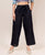 Black Cotton Embroidered Palazzo Pants