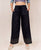 Cotton Embroidered Solid Black Palazzo Pants