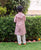 Cotton Pink Block Printed Kurta Pajama Set