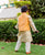 Chanderi Yellow and Crème Kurta Set with WaistCoat