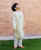 Crème and White Chanderi Kurta Pajama Set