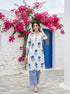 Ivory & Indigo Marigold Handblock Cotton Co-ord Set