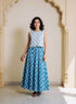 Sky Blue Polka Dot Handblock Cotton Co-ord Set