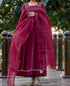 Maroon Chanderi Dupatta with Mukaish