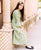 Green Golden Block Printed Kurta with Palazzo for Baby Girl