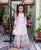 Pink Embroidered Straight Short Kurta with Printed Sharara