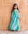 Chanderi Aqua Blue Flared Dress