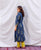 Indigo and Ochre Block Printed A -Line Kurta