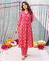 Red Mahira A-Line Kurta