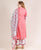 Peach Straight Cut Kurta with Hand Block Printed Kurta