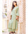 Mint Green Golden Hand Block Printed Kurta