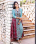 Front Slit Long Block Printed Kurta