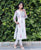 White Chanderi Block Printed Kurta