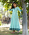 Noora Mint Green Hand Embroidered Angrakha Style Dress