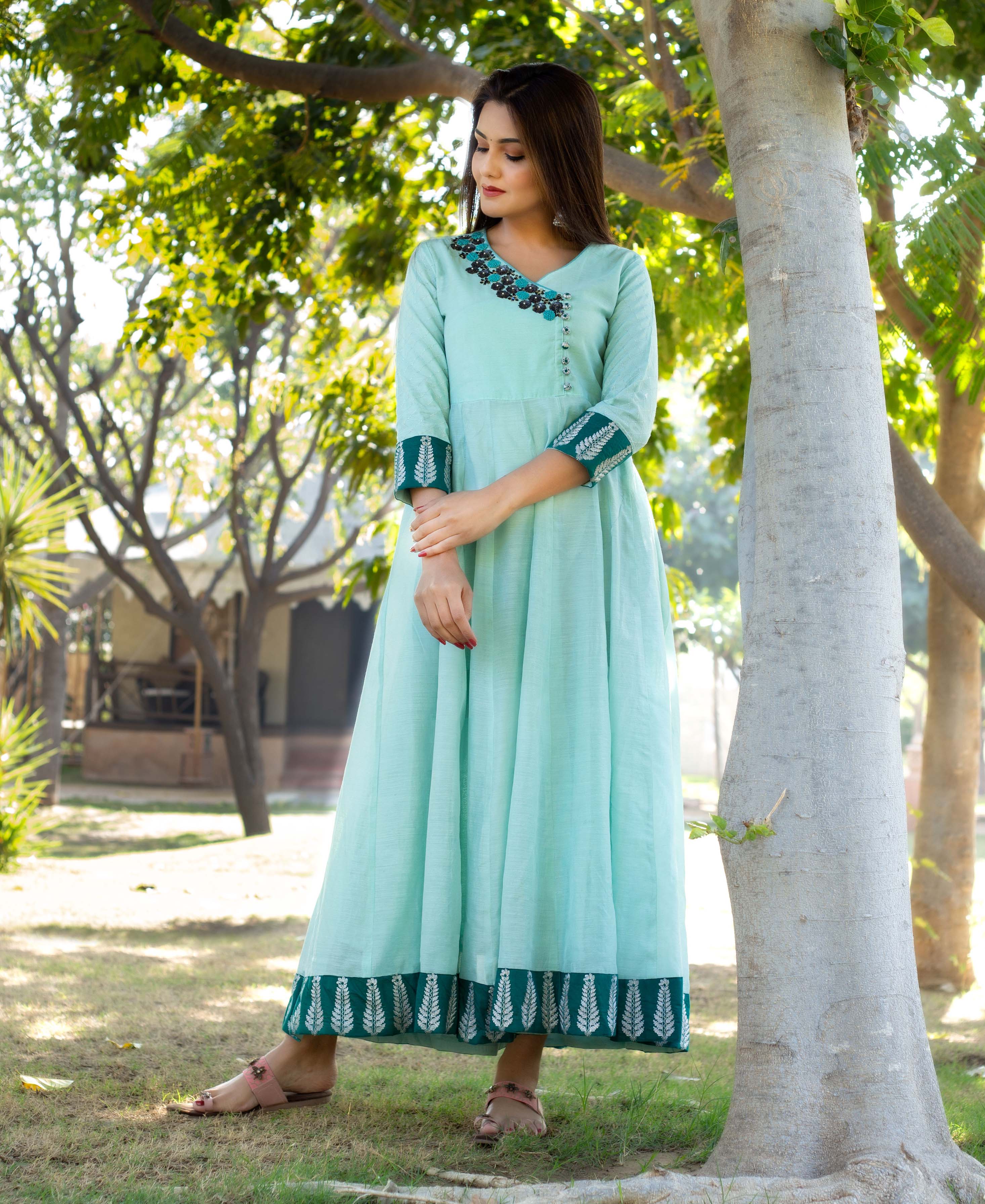angrakha dress design Yellow Mehndi Dress in Bridal Angrakha Frock Style is an epitome of tradition and royalty that wins everyone's hearts at the very first glance. The lavish dabka and mirror work details make