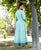 Noora Mint Green Hand Embroidered Angrakha Style Dress