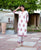 Aahna Off White and Maroon Hand Block Printed Kurta