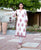 Aahna Off White and Maroon Hand Block Printed Kurta