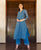 Prussian Blue Embroidered Kurta