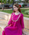 Eshika Raspberry Pink Embroidered Chanderi Dress