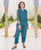 Teal Embroidered Kurta