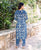 Straight Cut Indigo and Gold Printed Kurta