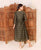 Olive Chanderi Block Printed Angrakha Dress