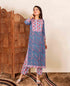 Blue and Pink Hand Block Printed Kurta