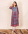 Layla Blue and Red Hand Block Printed Kurta