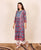 Layla Blue and Red Hand Block Printed Kurta