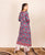 Layla Blue and Red Hand Block Printed Kurta