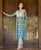 Blue and White Hand Block Printed A-Line Kurta