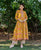 Canary Yellow and Pink Hand Block Printed Kurta