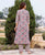 Grey and Pink Hand Block Printed Kurta