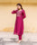 Urvi Maroon Embroidered Chanderi Kurta