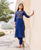 Yahvi MidNight Blue Hand Embroidered Kurta