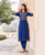 Yahvi MidNight Blue Hand Embroidered Kurta