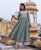 Emerald Green Block Printed Anarkali Kurta