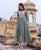 Emerald Green Block Printed Anarkali Kurta