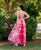 Red Tie and Dye Embroidered Dress