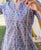 Steel Blue Block Printed Kurta