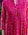 Magenta Bandhej Printed and Embroidered Kurta