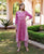 Dharti Pink Hand Block Printed Straight Suit