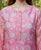 Pink Hand Block Printed and Embroidered Kurta